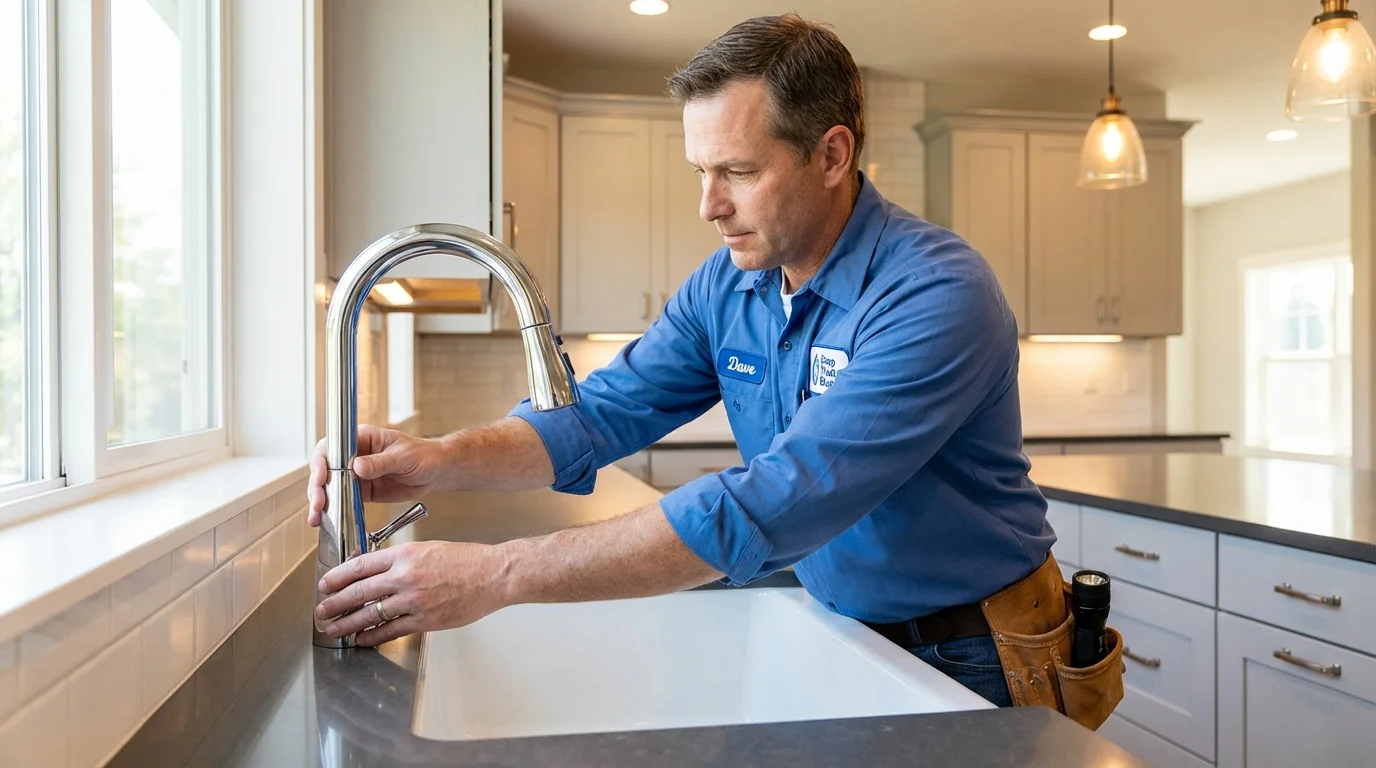 Kitchen faucet installation by Johns Plumbing LLC in Rodeo